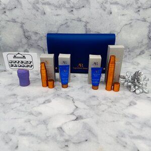 Augustinus Bader Skincare Gift Set-Navy Pouch,Serum,Eye&Body Cream-5pc-BOXED-NEW